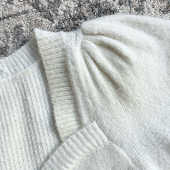 English Factory puff sleeve crop cardigan - size small - cream - wool blend - Picture 6 of 6